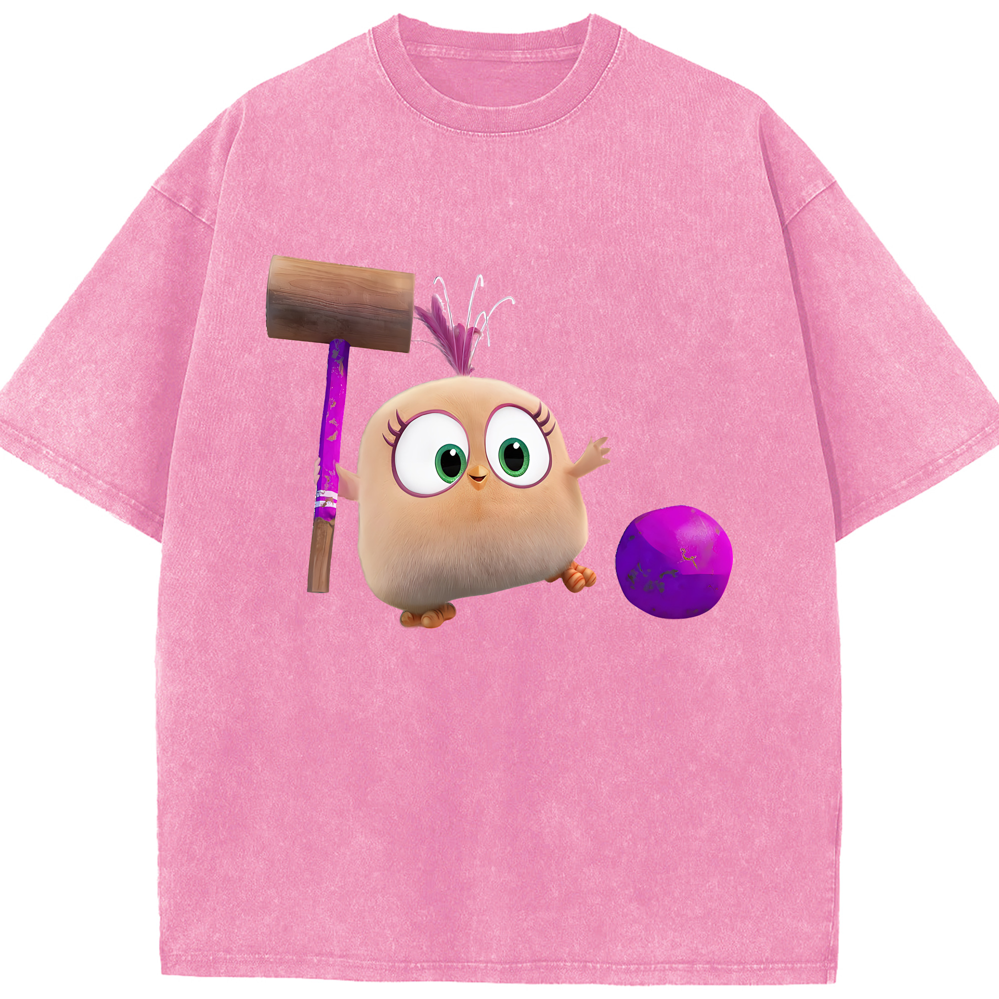 （画像用） Angry Birds アングリーバード 綿100% ヴィンテージ風 半袖Tシャツ（フロントプリント）